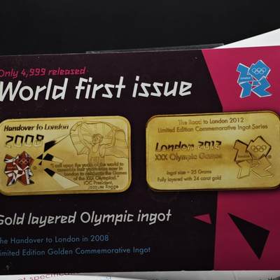 【淘币小摊】限时拍第八百零七拍  克朗币邮币封场  满百包邮可预留两周  周一统一发货  - 英国2012年伦敦奥运会镀金纪念章