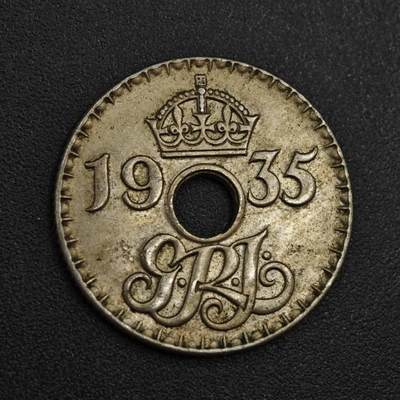 【淘币小摊】实时拍第八百零四拍   散币银币场   满百包邮可预留二周 每周一统一发货   - 英属几内亚1935年6便士镍币