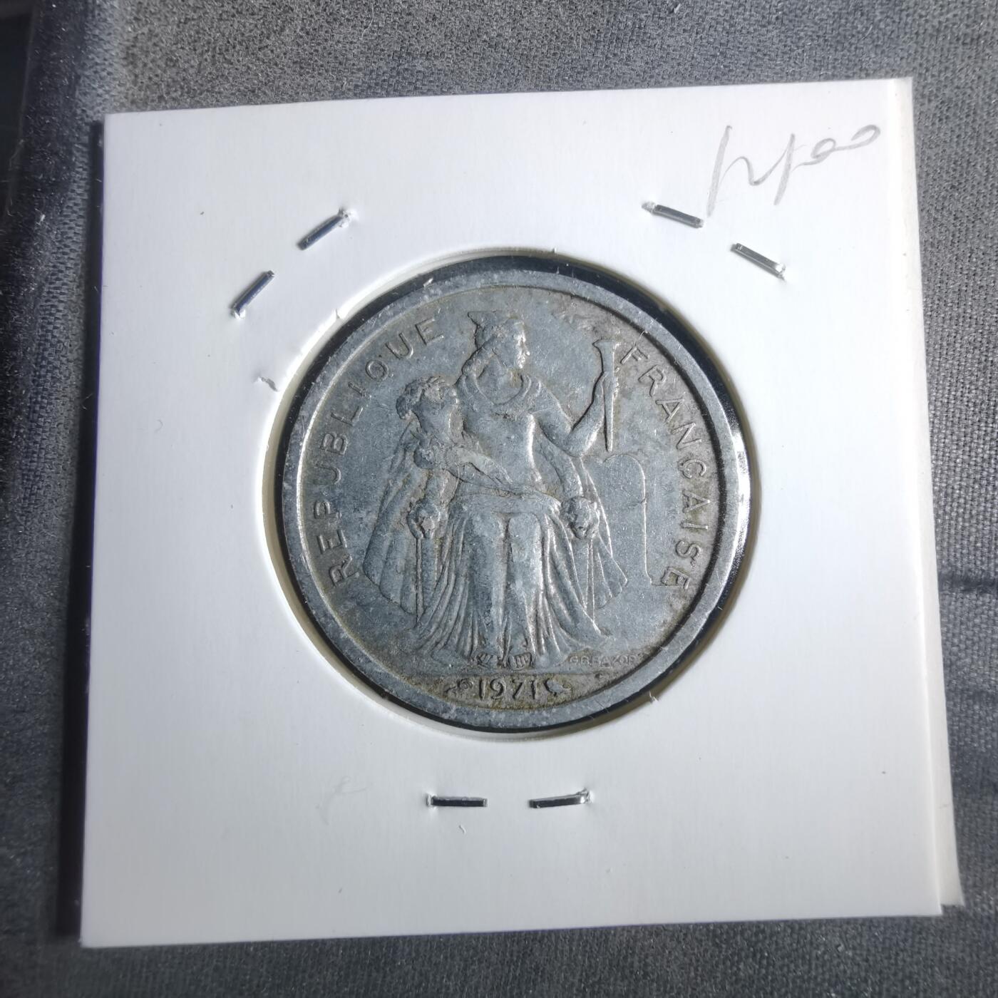 沼泽如烟--第912场 法属新喀里多尼亚1971年2法郎