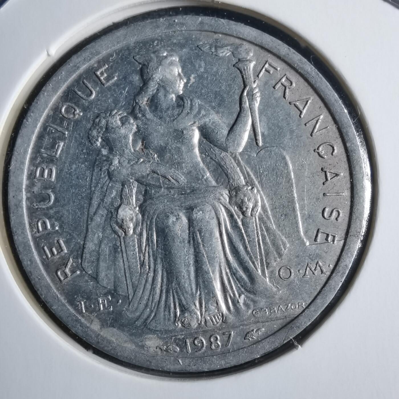 沼泽如烟--第912场 法属新喀里多尼亚1987年2法郎