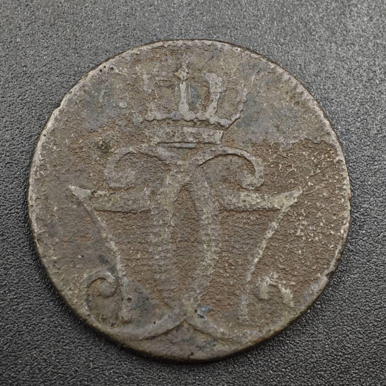 【淘币小摊】实时拍第八百零四拍   散币银币场   满百包邮可预留二周 每周一统一发货   丹麦1771年1斯基林铜币