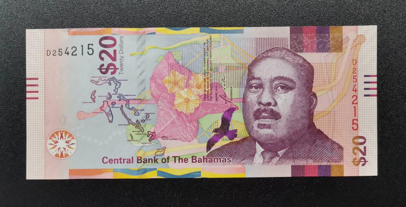 《艾美收藏》第221期-11.23周日黄金场精品荟萃 巴哈马2018年20元UNC Pick#80