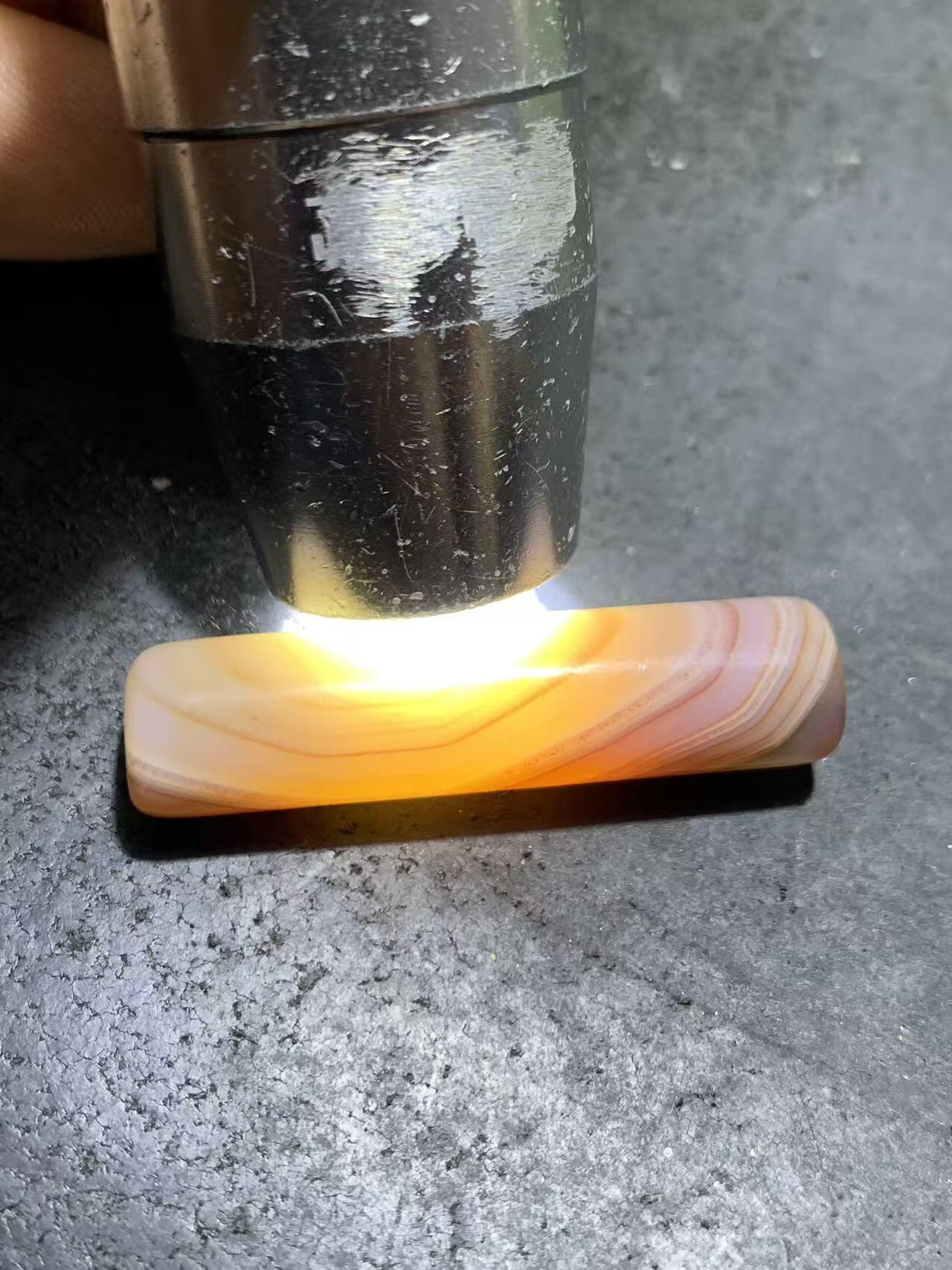 8字天眼纹缠丝玛瑙随形直桶，桶珠一个，