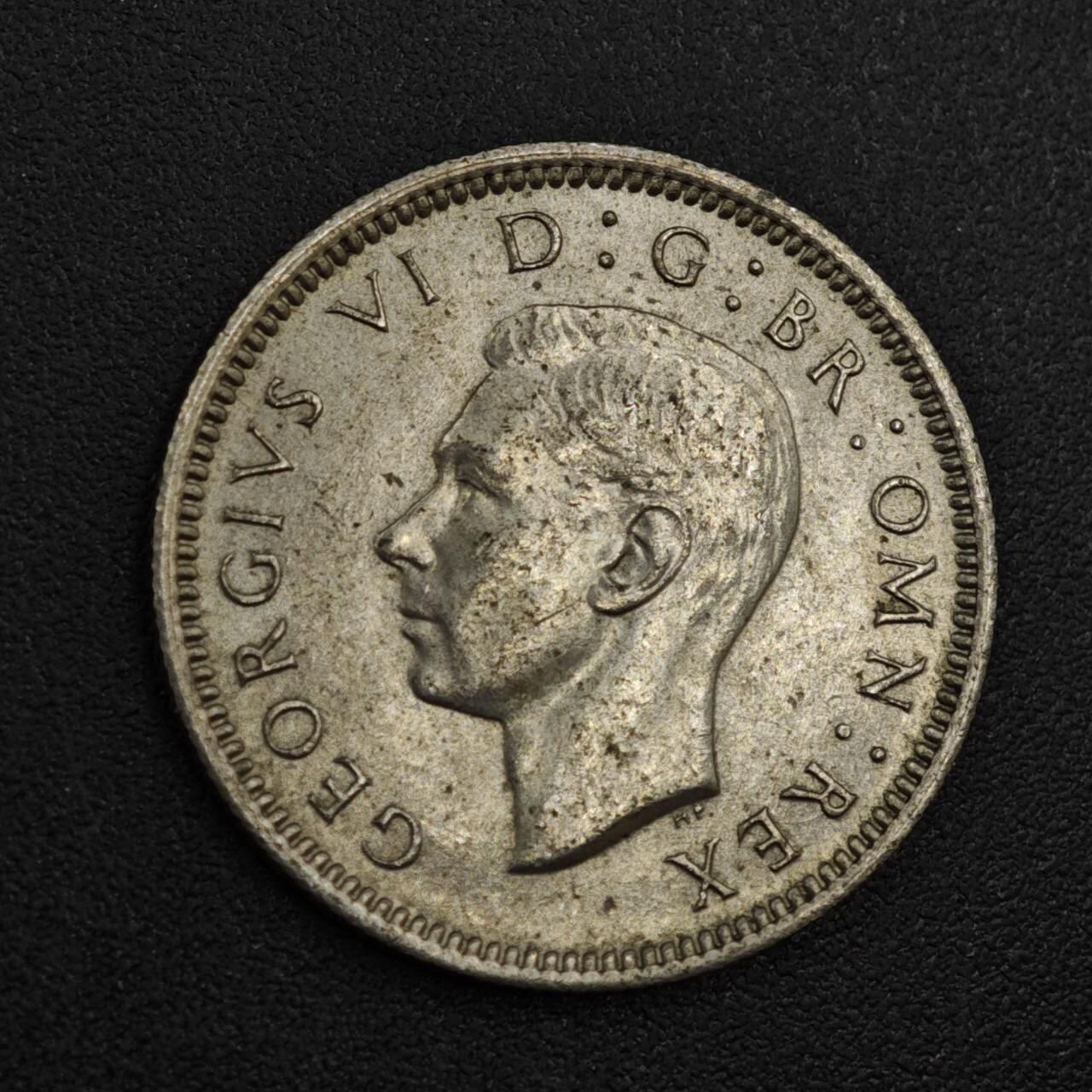 【淘币小摊】实时拍第八百零四拍   散币银币场   满百包邮可预留二周 每周一统一发货   英国1948年乔治六世6便士镍币