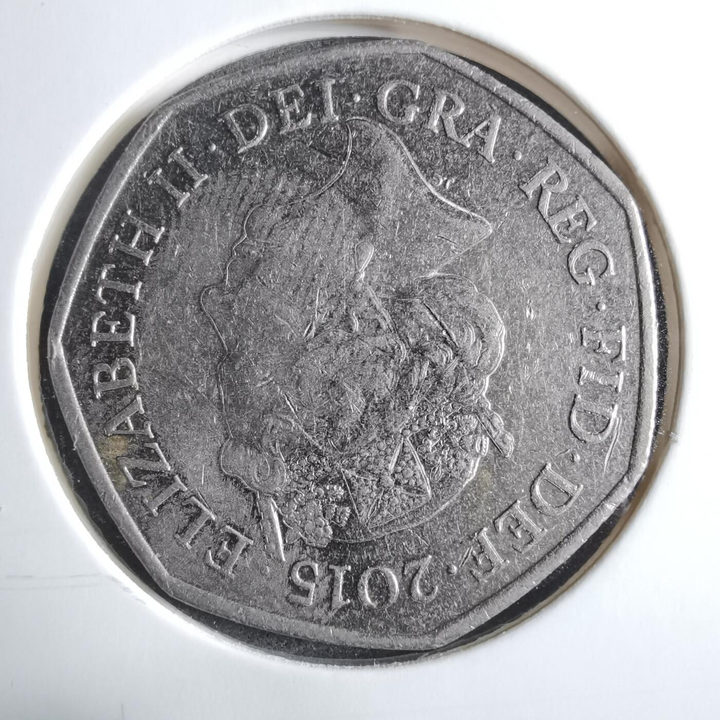 沼泽如烟--第912场 英国2015年50便士