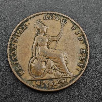 【淘币小摊】实时拍第八百零四拍   散币银币场   满百包邮可预留二周 每周一统一发货   - 英国1854年维多利亚法新铜币