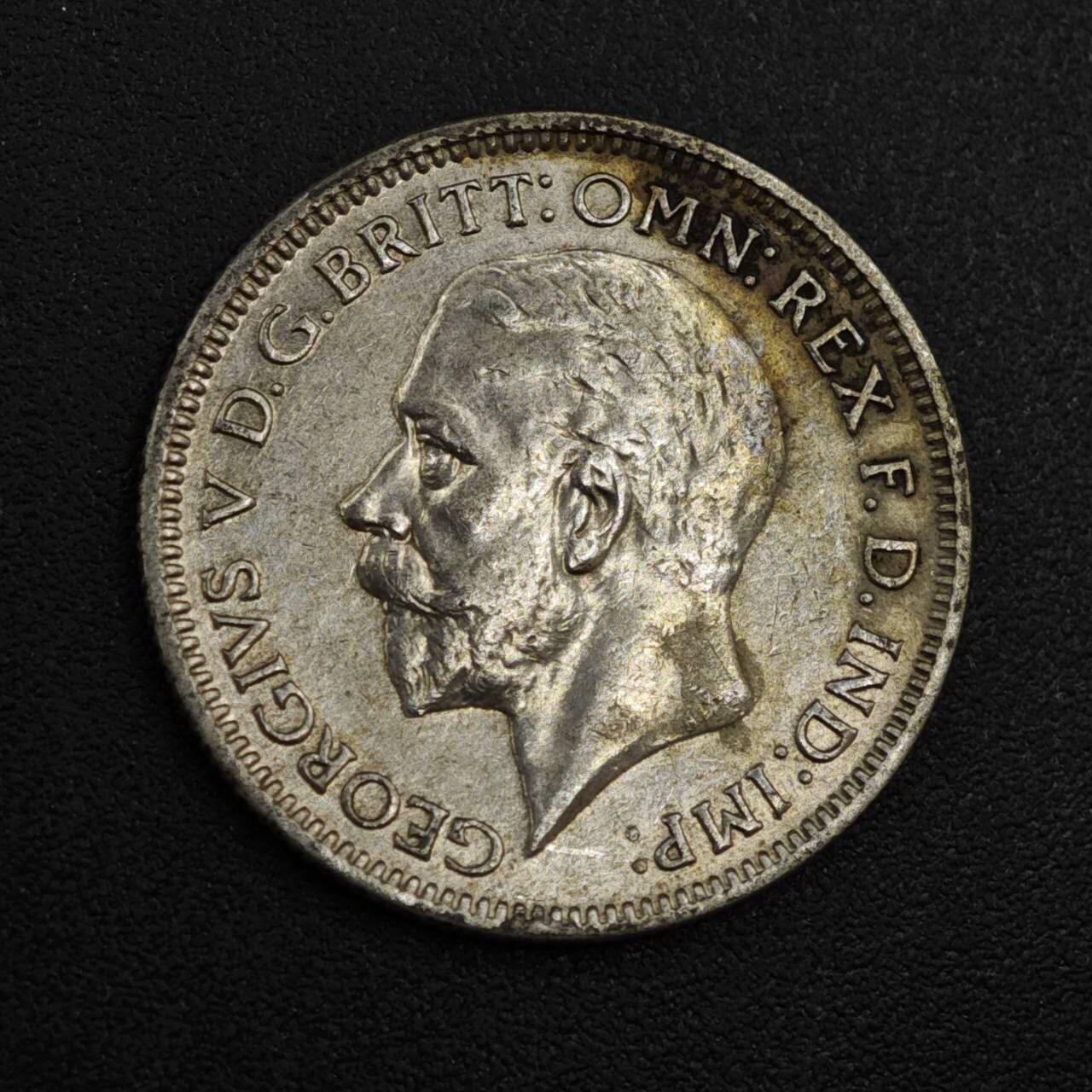 【淘币小摊】实时拍第八百零四拍   散币银币场   满百包邮可预留二周 每周一统一发货   英国1933年乔治五世6便士银币