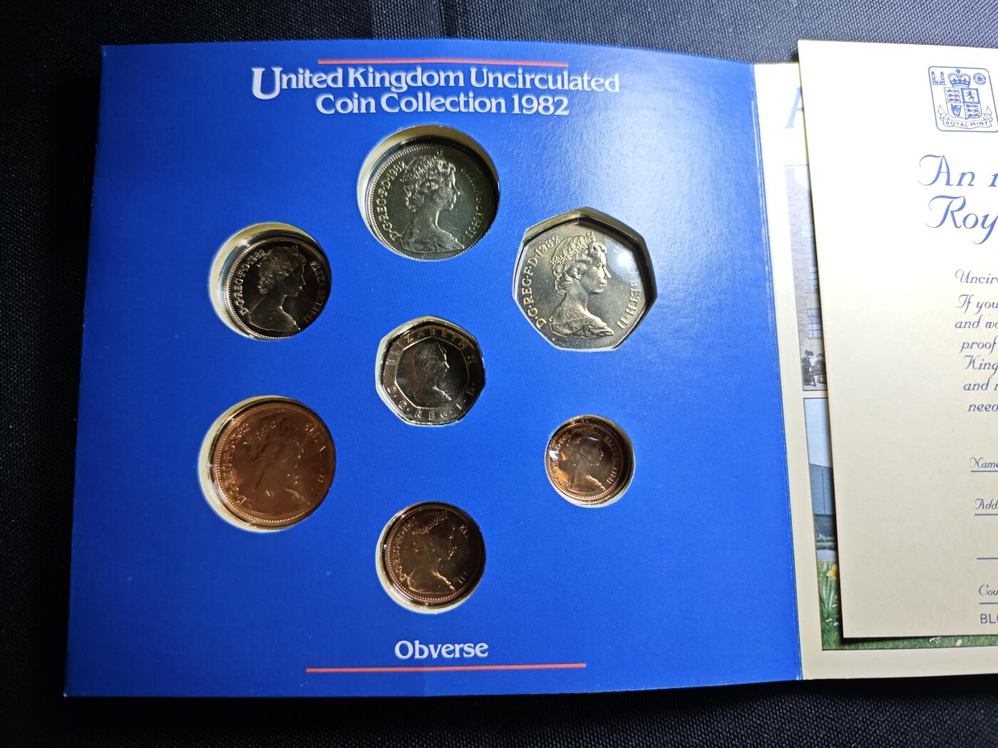 KK钱币收藏小铺 （套币 好品/批量散币 银币）专场  2月预留时间 周末发货   1982英国大小面值清年一套