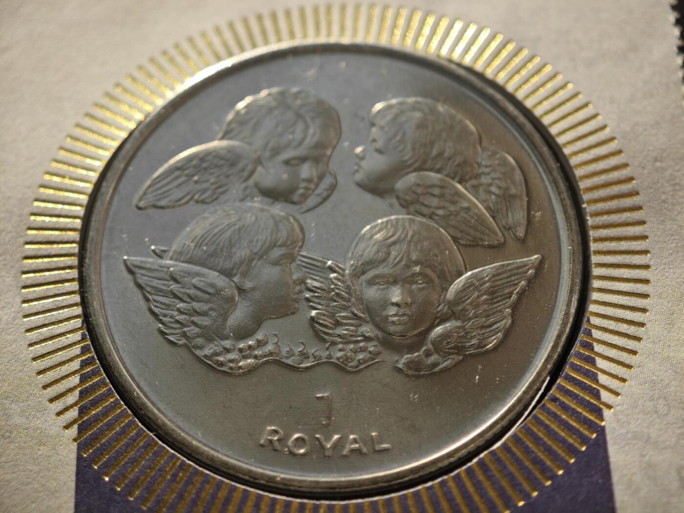 【淘币小摊】限时拍第八百零七拍  克朗币邮币封场  满百包邮可预留两周  周一统一发货   直布罗陀1999年小天使克朗纪念币邮币封