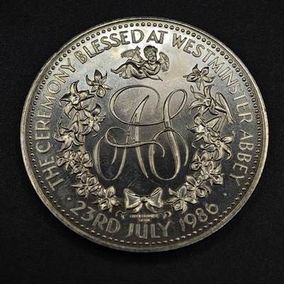 【淘币小摊】限时拍第八百零七拍  克朗币邮币封场  满百包邮可预留两周  周一统一发货  -  安德鲁王子1986年大婚纪念章