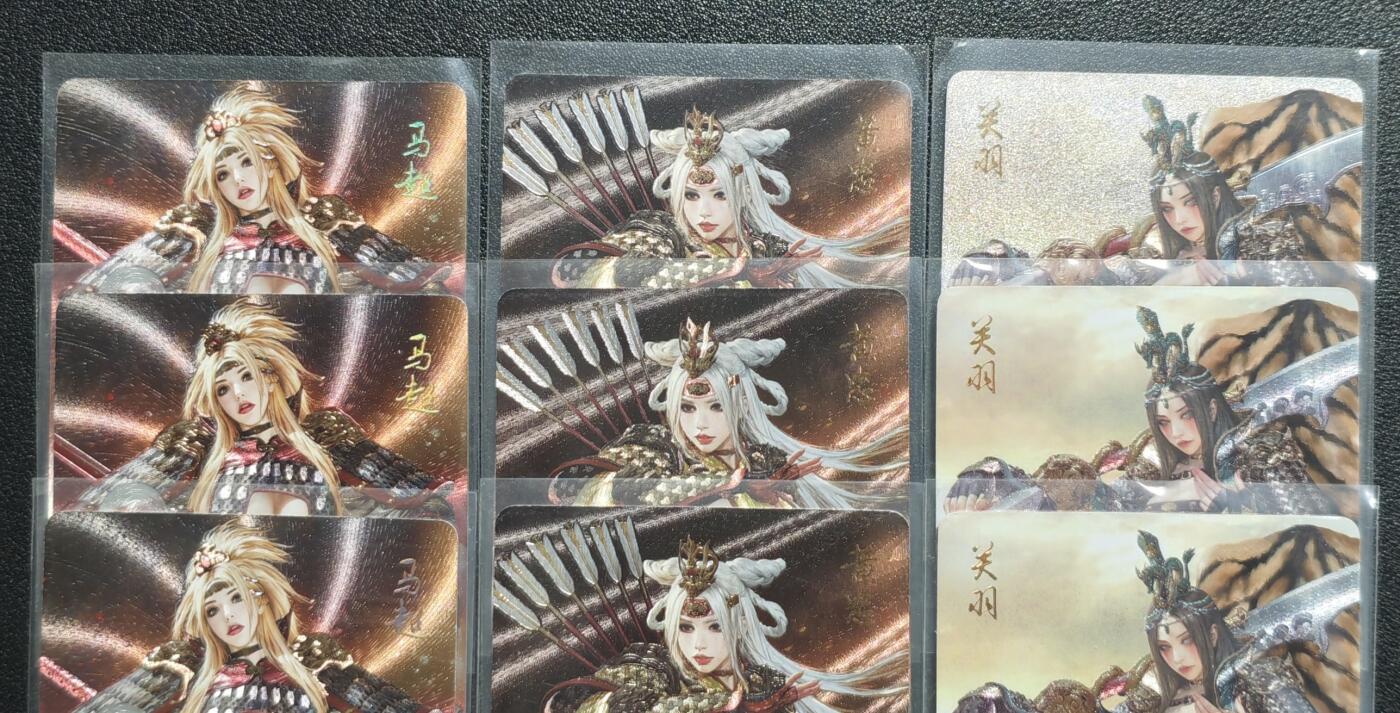 天玑星卡拍第142期《11.25周二截拍艺气风发》持续收拍收评中 满赠卡需备注 焱卡文化 三国姬 黑暗王朝 马超 黄忠 关羽 九张