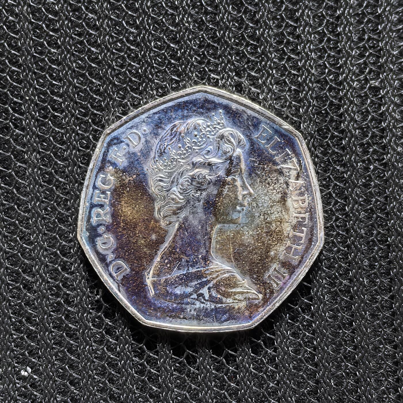 道一币馆币章第一百五十六场 原盒 英国1973年加入欧洲经济共同体50便士纪念币