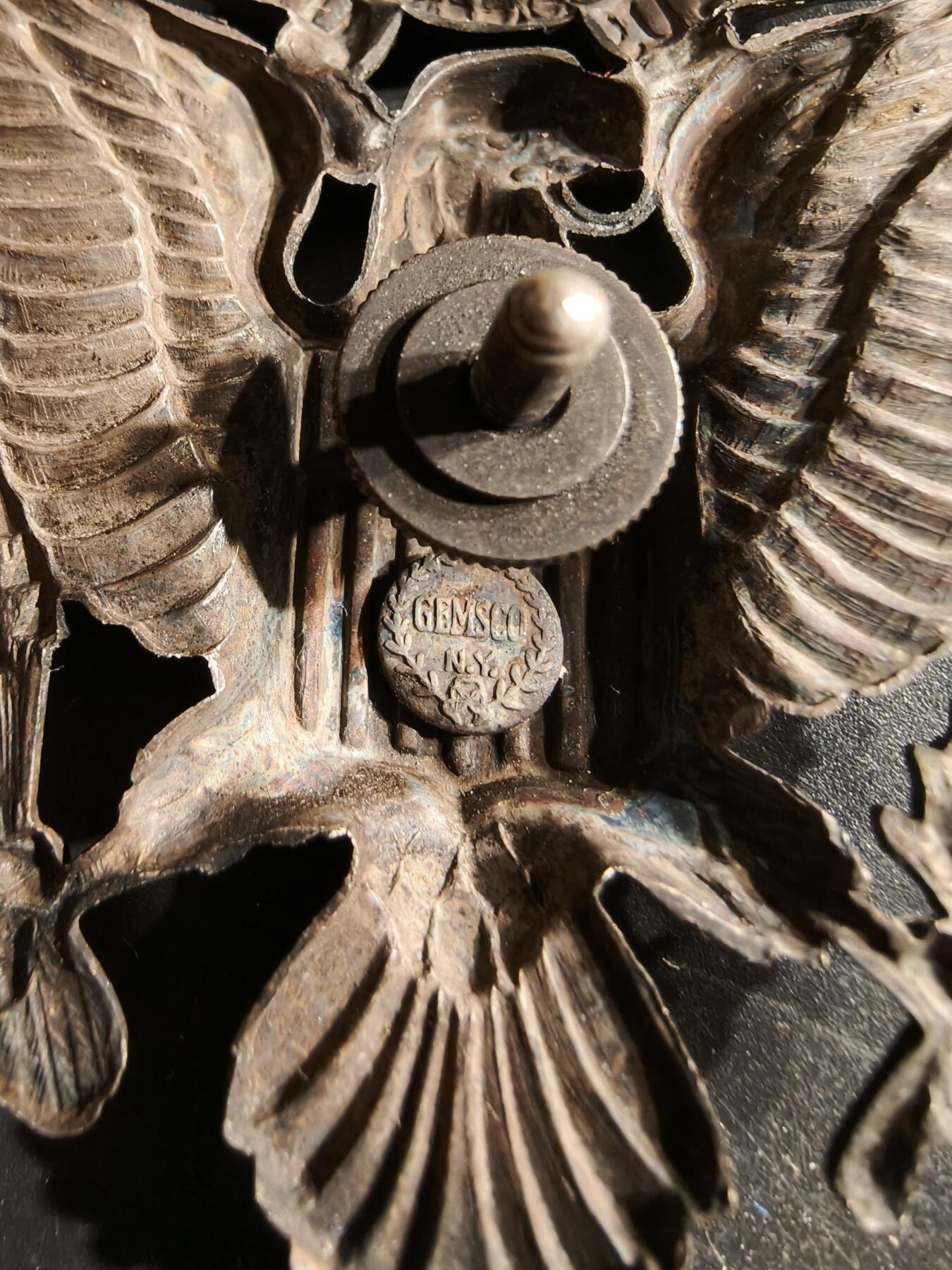 老王徽章第165期 美国空军大檐帽帽徽     二战时期     Gemsco厂标