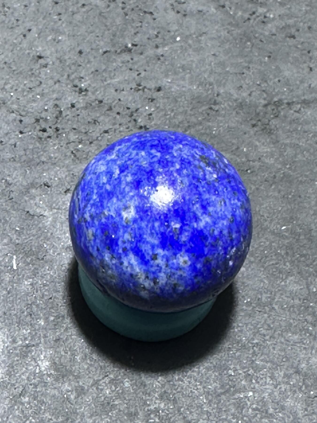 阿富汗老矿青金石通货圆珠一个！