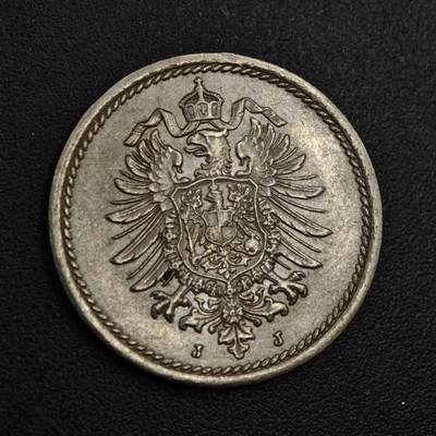 【淘币小摊】实时拍第八百零四拍   散币银币场   满百包邮可预留二周 每周一统一发货   - 德国1876年短翅5芬妮镍币