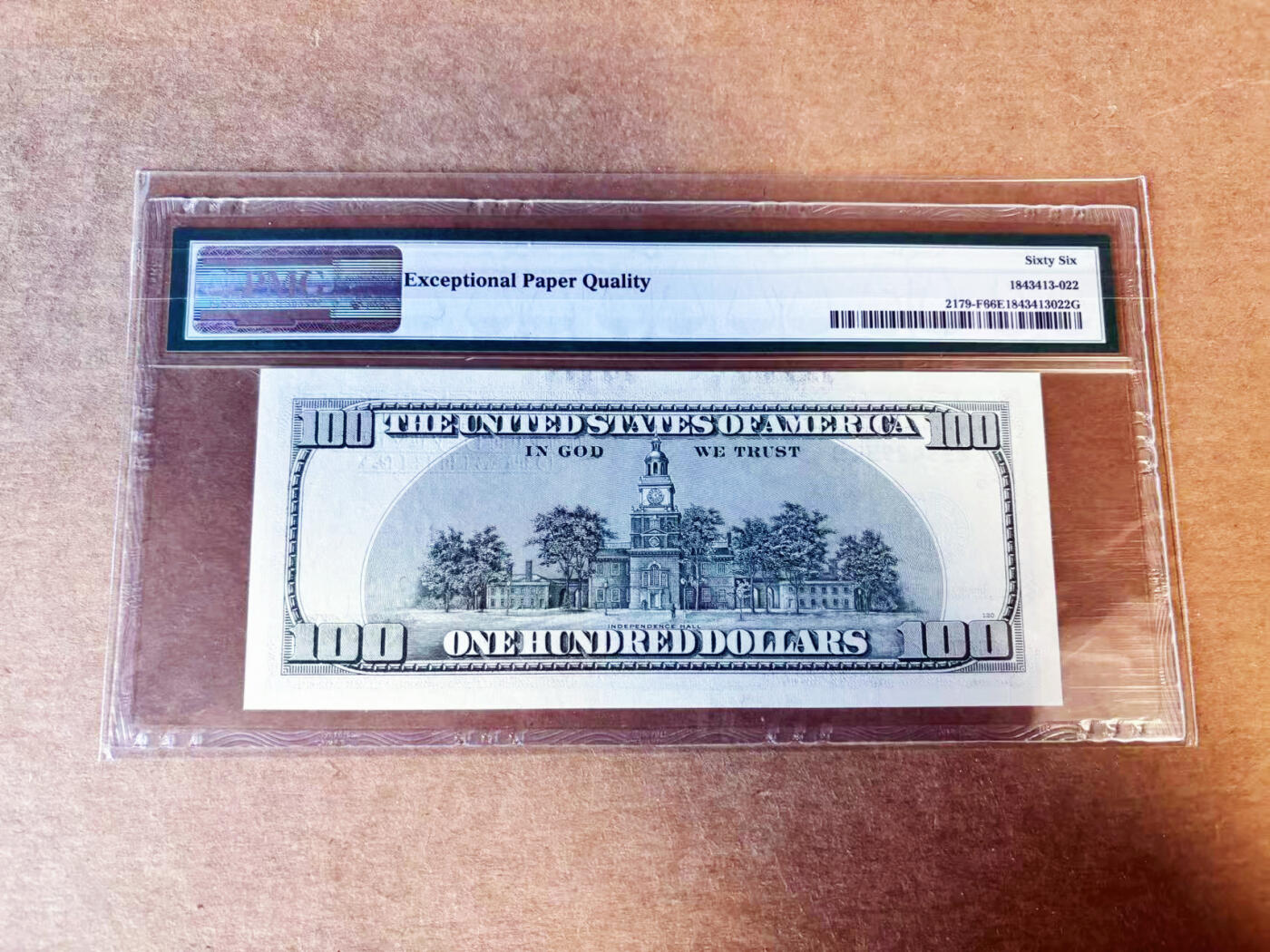【Blue Auction】世界纸币精拍第754期——18级TOP拍卖/信誉/品质/专业/高效💫 美国 2003年100美金 PMG66EPQ 