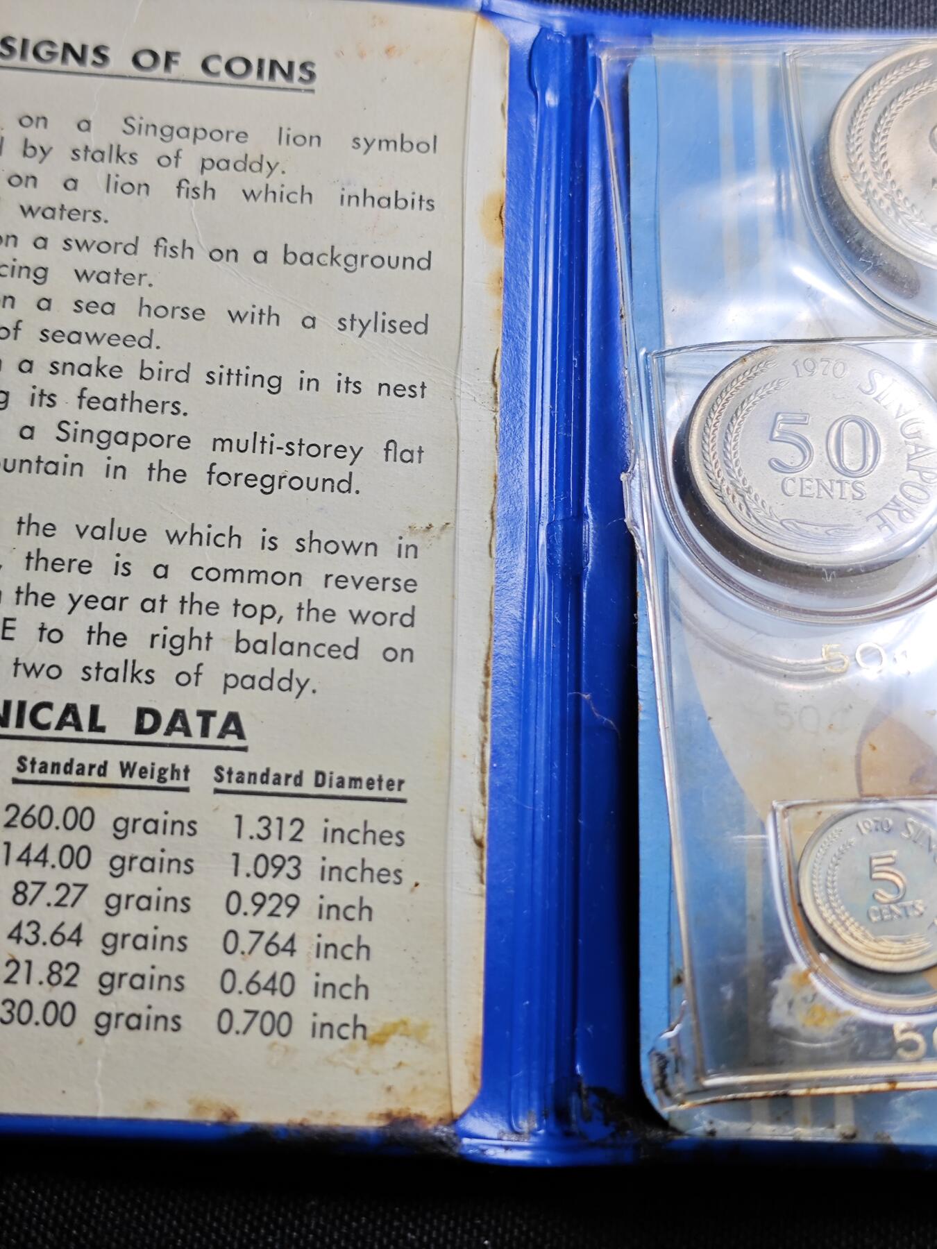 KK钱币收藏小铺 （套币 好品/批量散币 银币）专场  2月预留时间 周末发货  1970新加坡大小面值清年套币