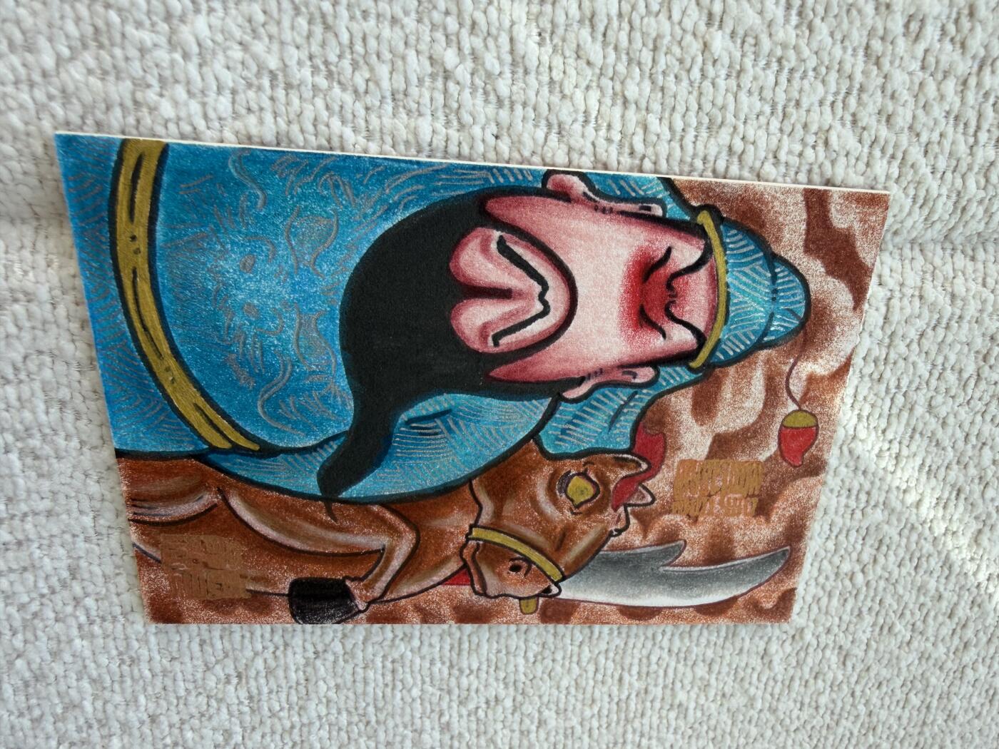 天玑星卡拍第141期《11.24周一截拍》持续收拍收评中 满赠卡需备注 【手绘卡】居子 关羽 手绘卡