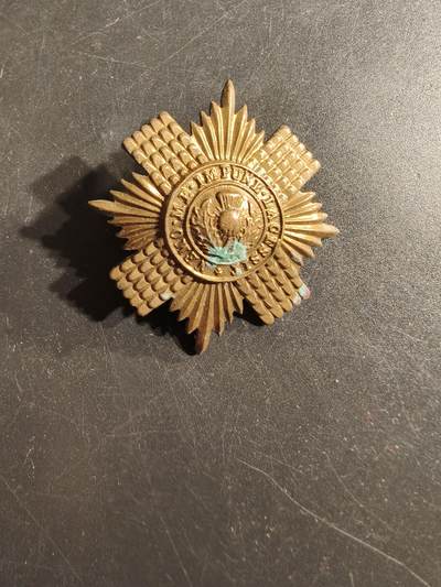 老王徽章第165期 - 英国近卫苏格兰步兵团帽徽     一战时期 