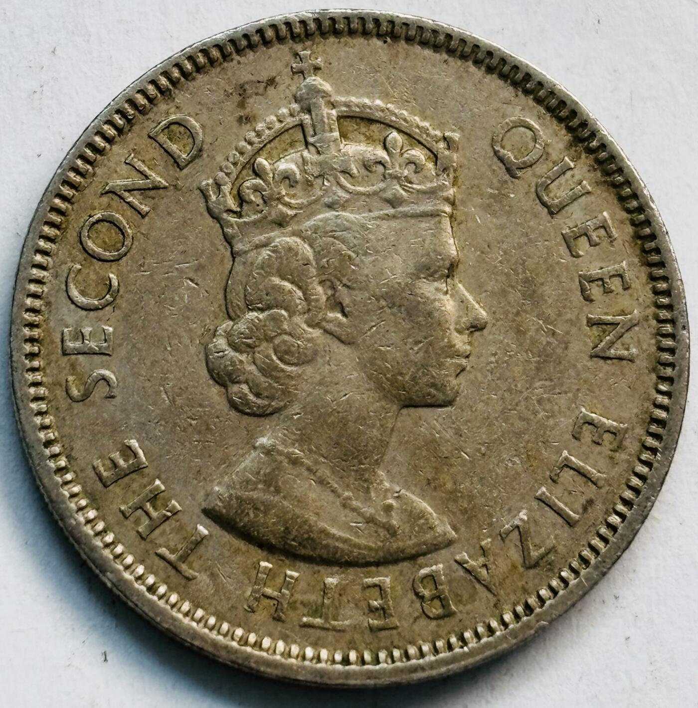 文馨钱币收藏第 282 场，【 长期接收代拍品】，加拿大老铜代用币，银币，德三系列场 少见 H 版1968 年英属香港女王大 5 毫