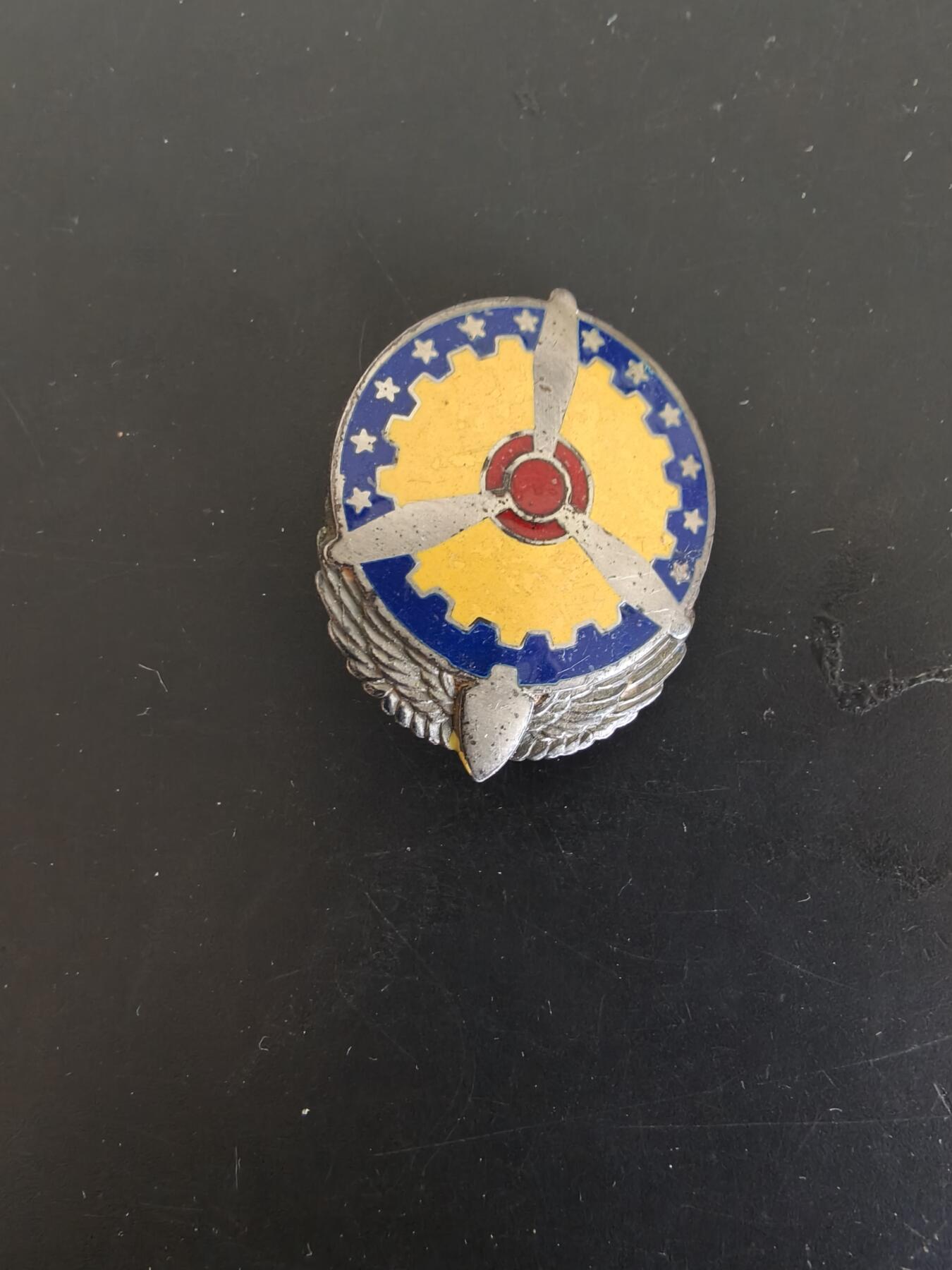 老王徽章第165期 美国二战陆军航空兵后勤司令部证章     925银    二战时期横针版