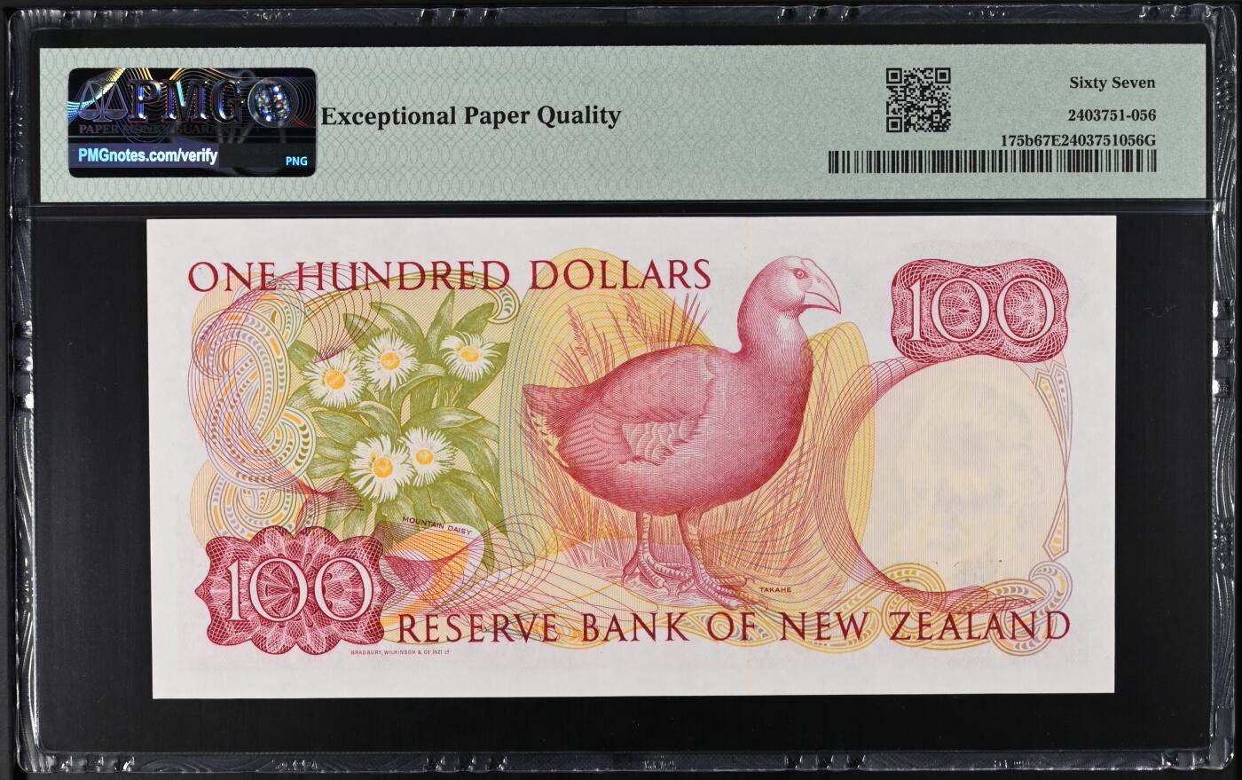 《艾美收藏》第221期-11.23周日黄金场精品荟萃 新西兰1985年首发YAB冠100元最高值PMG67E亚军分百位614号，冠军68分仅1张，花冠女王 Pick175b二签