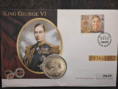 【淘币小摊】限时拍第八百零七拍  克朗币邮币封场  满百包邮可预留两周  周一统一发货  -   直布罗陀1993年君主系列乔治六世克朗纪念币邮币封