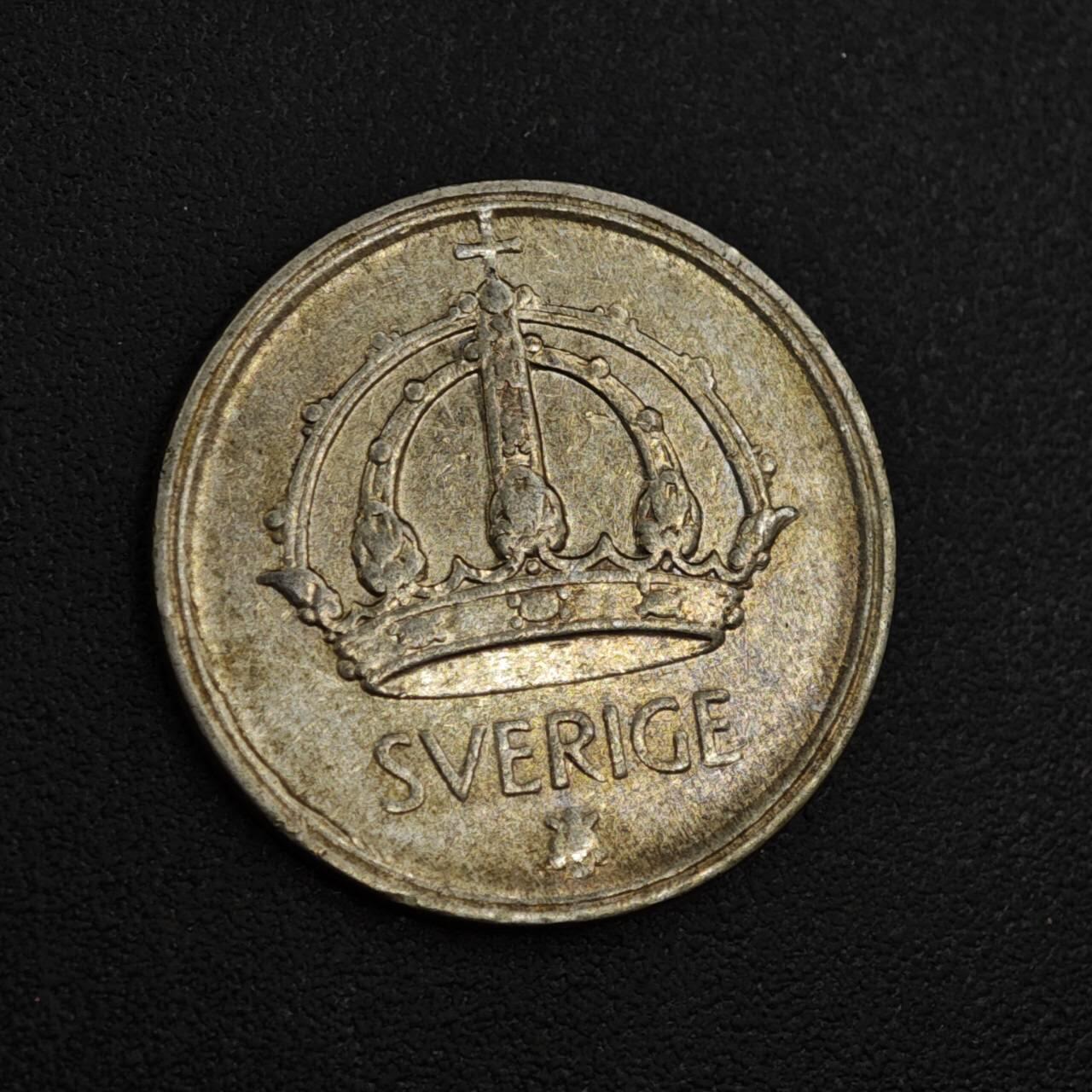 【淘币小摊】实时拍第八百零四拍   散币银币场   满百包邮可预留二周 每周一统一发货   瑞典1943年25欧尔银币