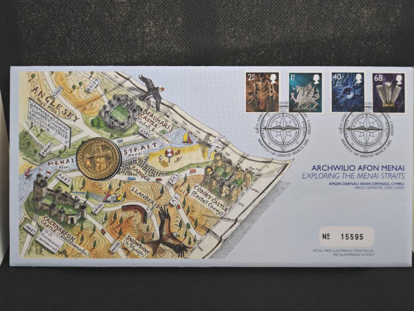 【淘币小摊】限时拍第八百零七拍  克朗币邮币封场  满百包邮可预留两周  周一统一发货   英国2005年一镑邮币封