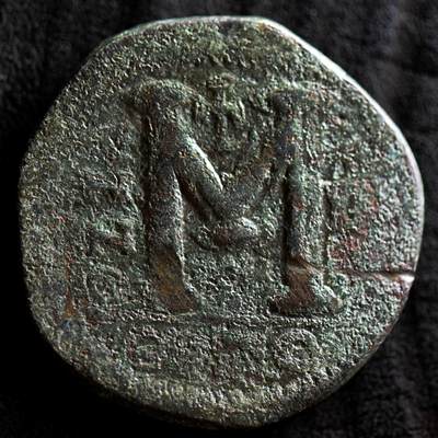 【良泉】第42期【自动场】12月4日晚19.30点开拍！99枚域外古代钱币专场  - 18.42克，公元527-565年 【拜占庭】拜占庭最大的铜币，查士丁尼一世正面像，40努米，大铜币