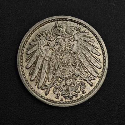 【淘币小摊】实时拍第八百零四拍   散币银币场   满百包邮可预留二周 每周一统一发货   - 德国1911年长翅5芬妮镍币
