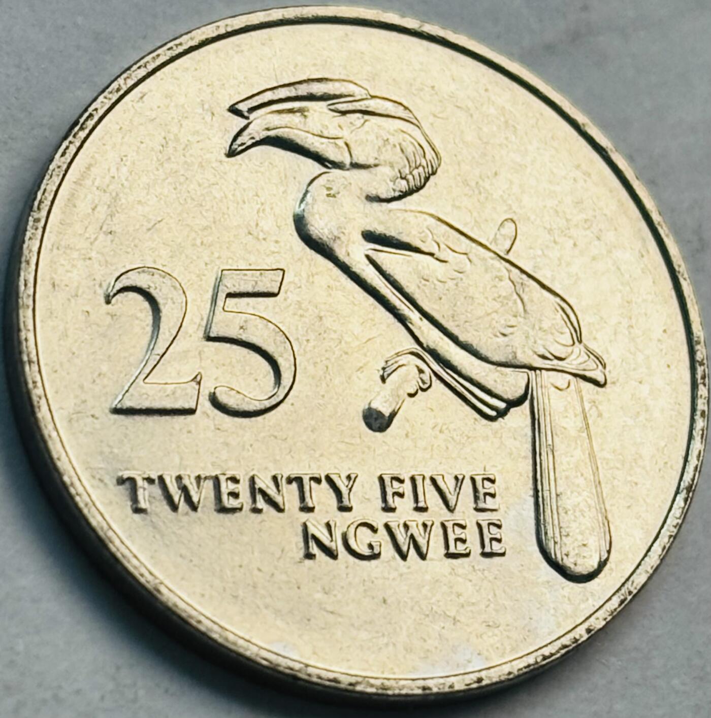 文馨钱币收藏第 282 场，【 长期接收代拍品】，加拿大老铜代用币，银币，德三系列场 原光好品 1992 年赞比亚 25 分