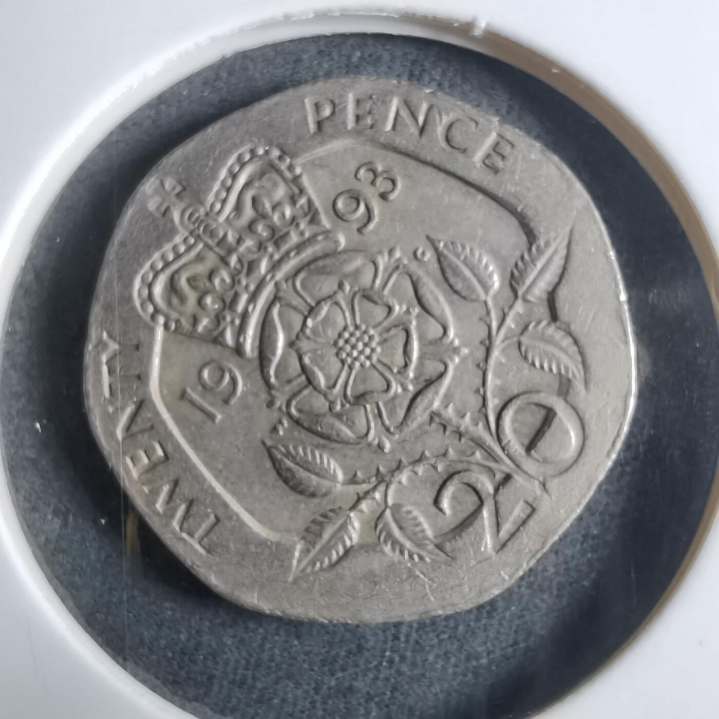 沼泽如烟--第912场 英国1993年20便士