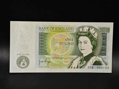 【淘币小摊】限时拍第八百零五拍  纸币场  满百包邮可预留两周  周一统一发货  - 英格兰银行一镑纸币