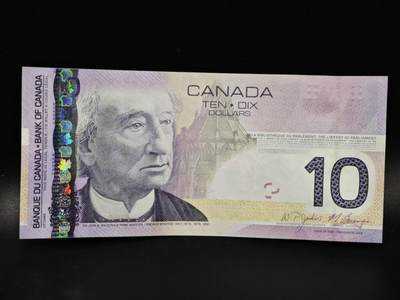 【淘币小摊】限时拍第八百零五拍  纸币场  满百包邮可预留两周  周一统一发货  - 加拿大2005年10元纸币