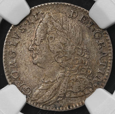 修遠堂世界钱币第九十四期 - NGC XF40 1757年英国6便士银币