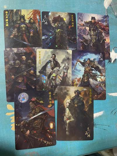 开心玩 卡牌 第八期 - 飞鸿水浒盲盒一套8张 钻闪