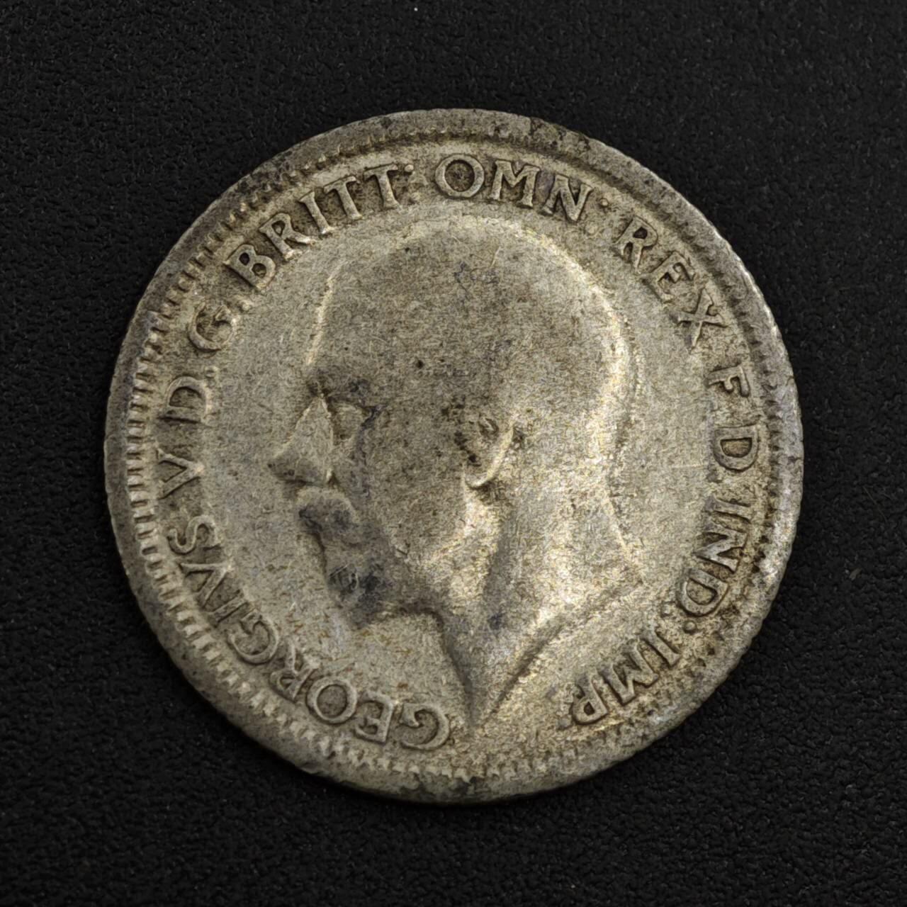 【淘币小摊】实时拍第八百零四拍   散币银币场   满百包邮可预留二周 每周一统一发货   英国1928年乔治五世6便士银币