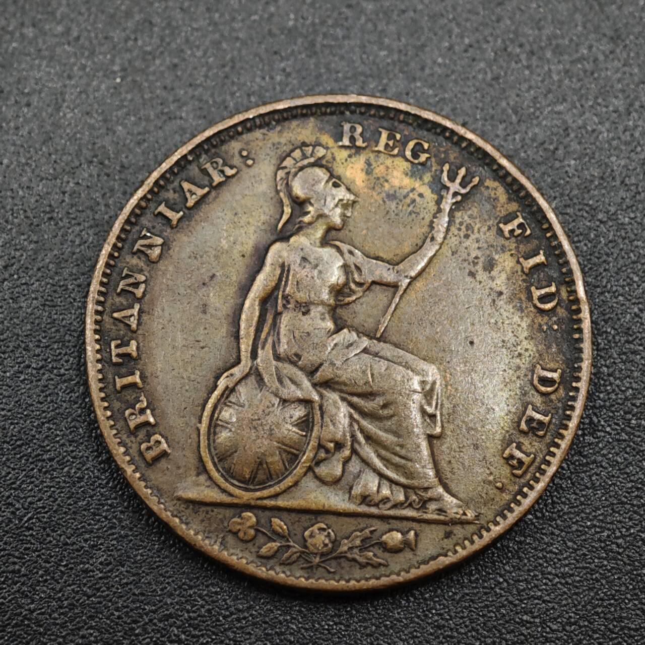 【淘币小摊】实时拍第八百零四拍   散币银币场   满百包邮可预留二周 每周一统一发货   英国1848年维多利亚法新铜币