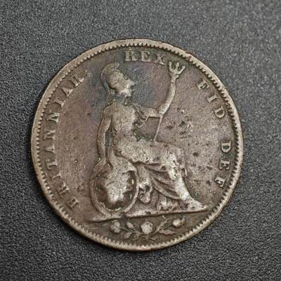 【淘币小摊】实时拍第八百零四拍   散币银币场   满百包邮可预留二周 每周一统一发货   - 英国1826年乔治四世法新铜币