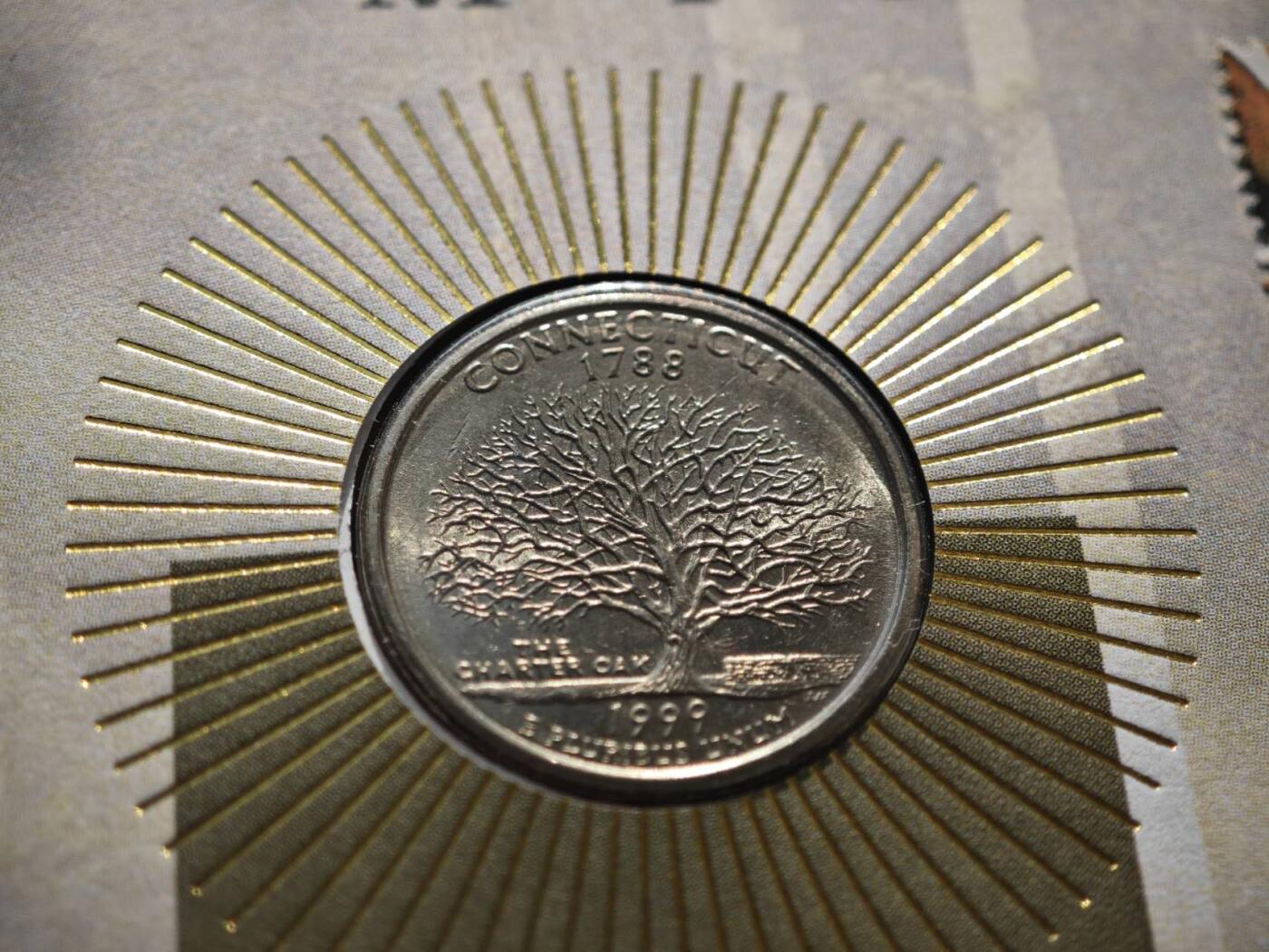 【淘币小摊】限时拍第八百零七拍  克朗币邮币封场  满百包邮可预留两周  周一统一发货  美国1999年25分州币纪念币邮币封