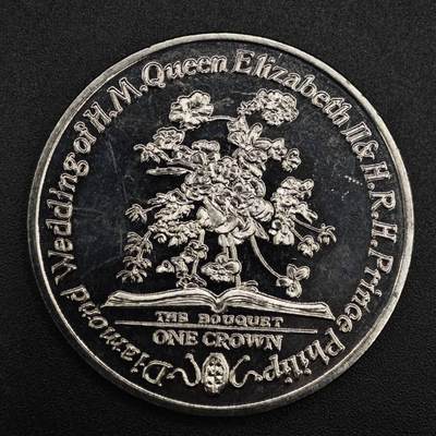 【淘币小摊】限时拍第八百零七拍  克朗币邮币封场  满百包邮可预留两周  周一统一发货  -  马恩岛2007年女王大婚60周年克朗纪念币