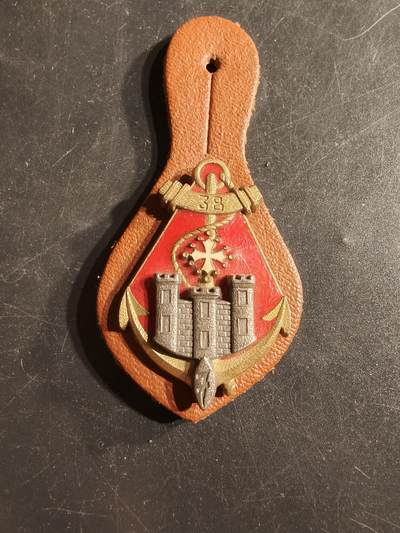 老王徽章第165期 - 法国海军陆战队第38步兵团证章 