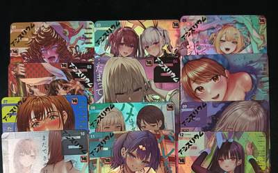 花开卡拍第53期（12月28号周日截拍，品控勿拍!!!拍品不寄存，运费5元，自制卡难免瑕疵，可能存在轻微撞角爆边等出厂瑕疵，品控介意勿拍！） - 冰狗卡牌 艺术卡 漫画封面第二季第三弹彩闪套12张