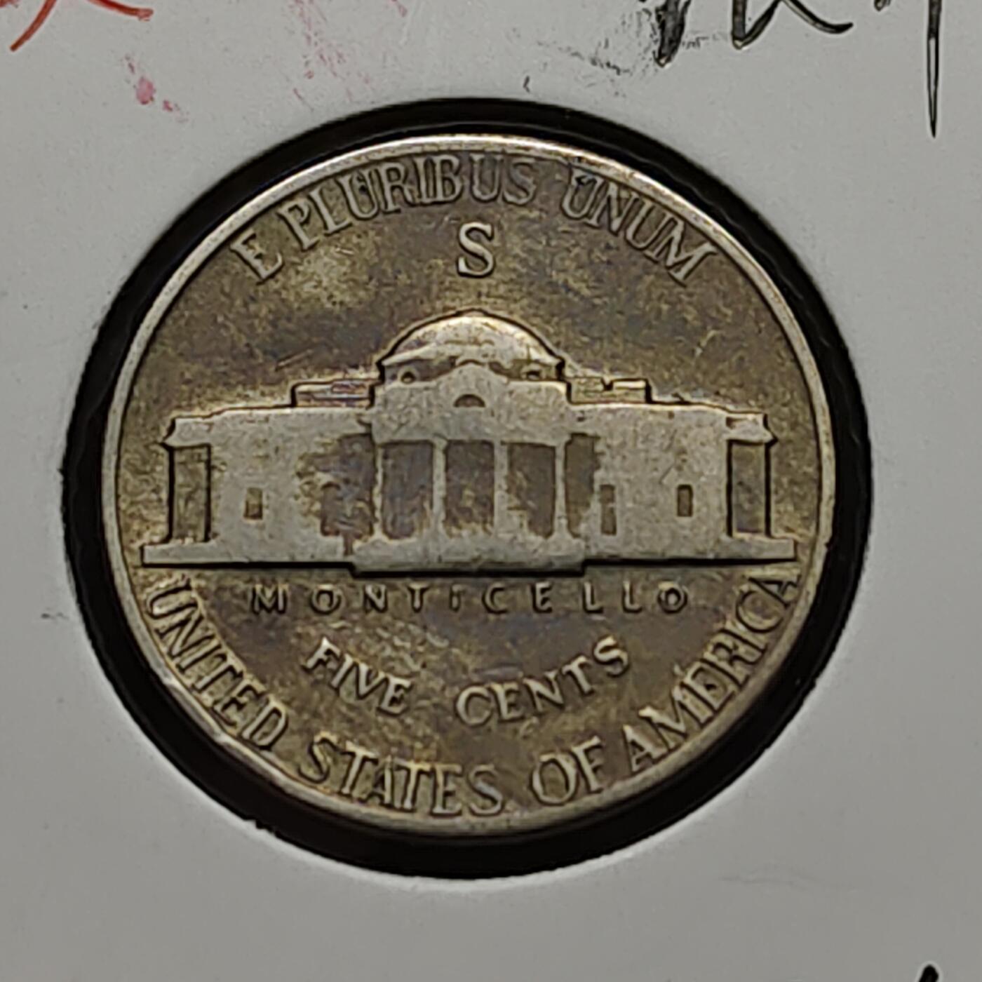 【全场包邮】纯粹捡漏拍480场（免费代拍第17场） 美国1943年杰斐逊5分银币