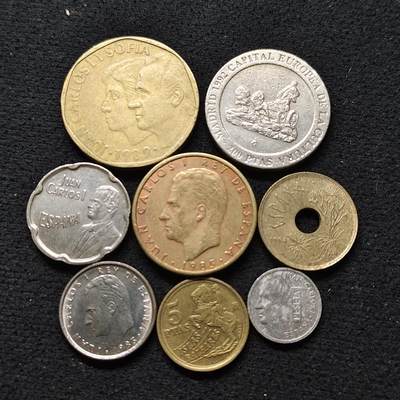 【全场包邮】纯粹捡漏拍480场（免费代拍第17场） - 西班牙各年份8枚套币