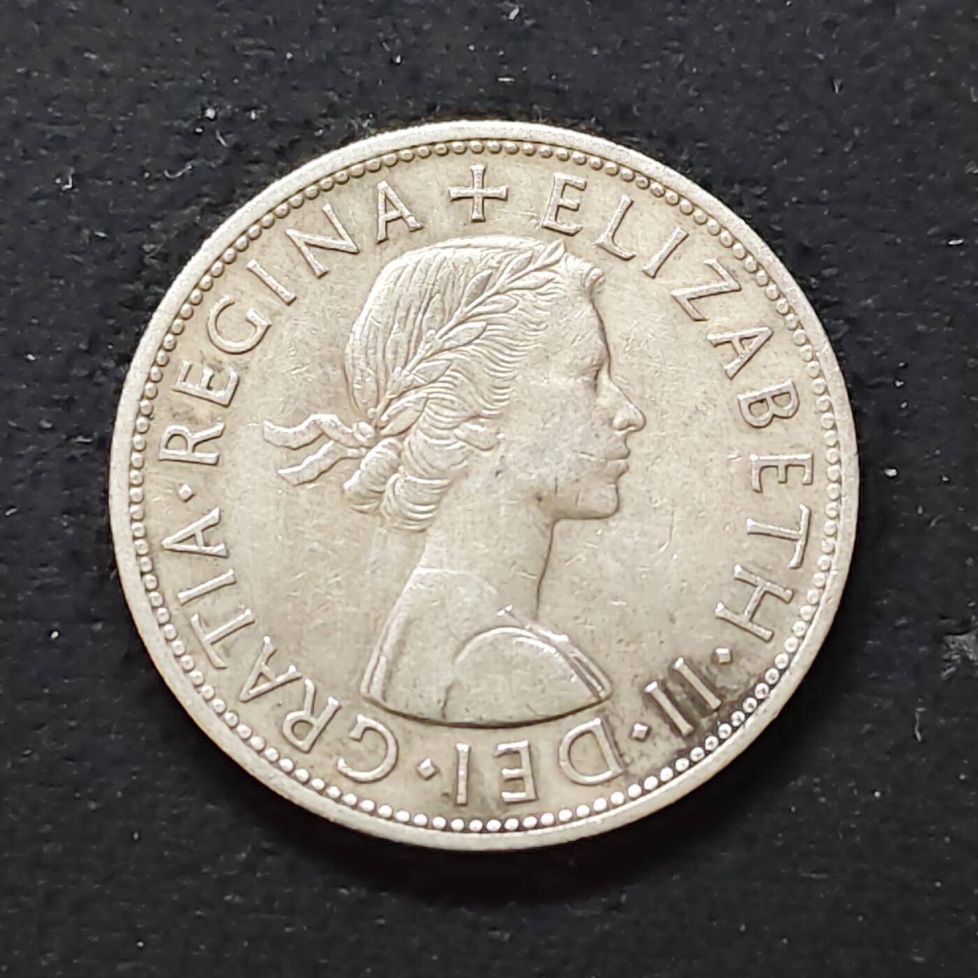 【全场包邮】纯粹捡漏拍480场（免费代拍第17场） 英国1961年女王半克朗