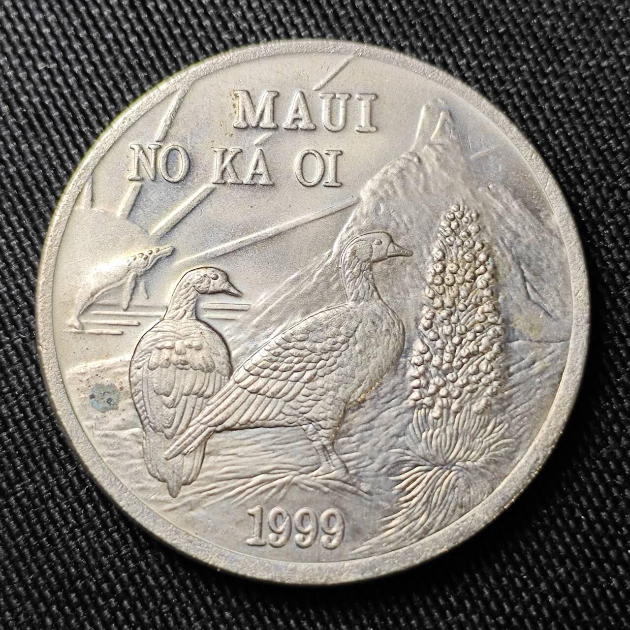 KK钱币收藏小铺 （套币 好品/批量散币 银币）专场  2月预留时间 周末发货  1999美国毛伊岛1元代币