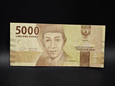 【淘币小摊】实时拍第八百零六拍   纸币场   满百包邮可预留二周 每周一统一发货   - 印尼2016年5000卢比纸币【有折】