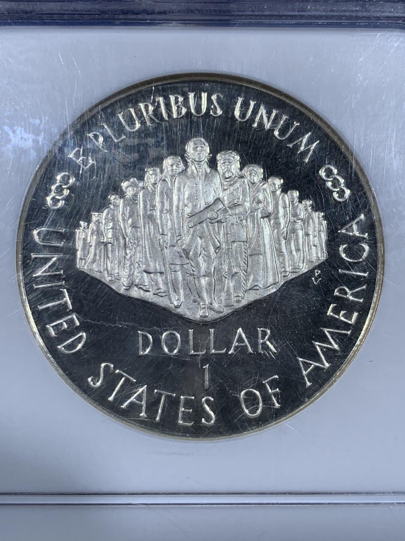 《竞宝斋》第441场 周日，周一，2场连拍 （全场包邮） NGC PF69UC 1987年美国宪法1美元银币